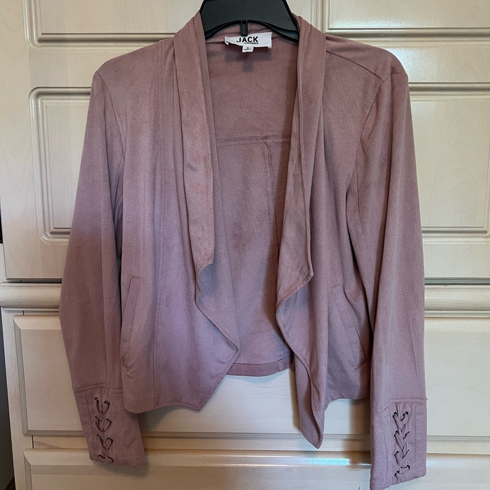 Pink Faux Suede Jacket